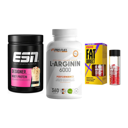 Definitionsphase-Set: ESN Designer + ProFuel L-Argi + Nutrend Fat – alle enthaltenen Artikel