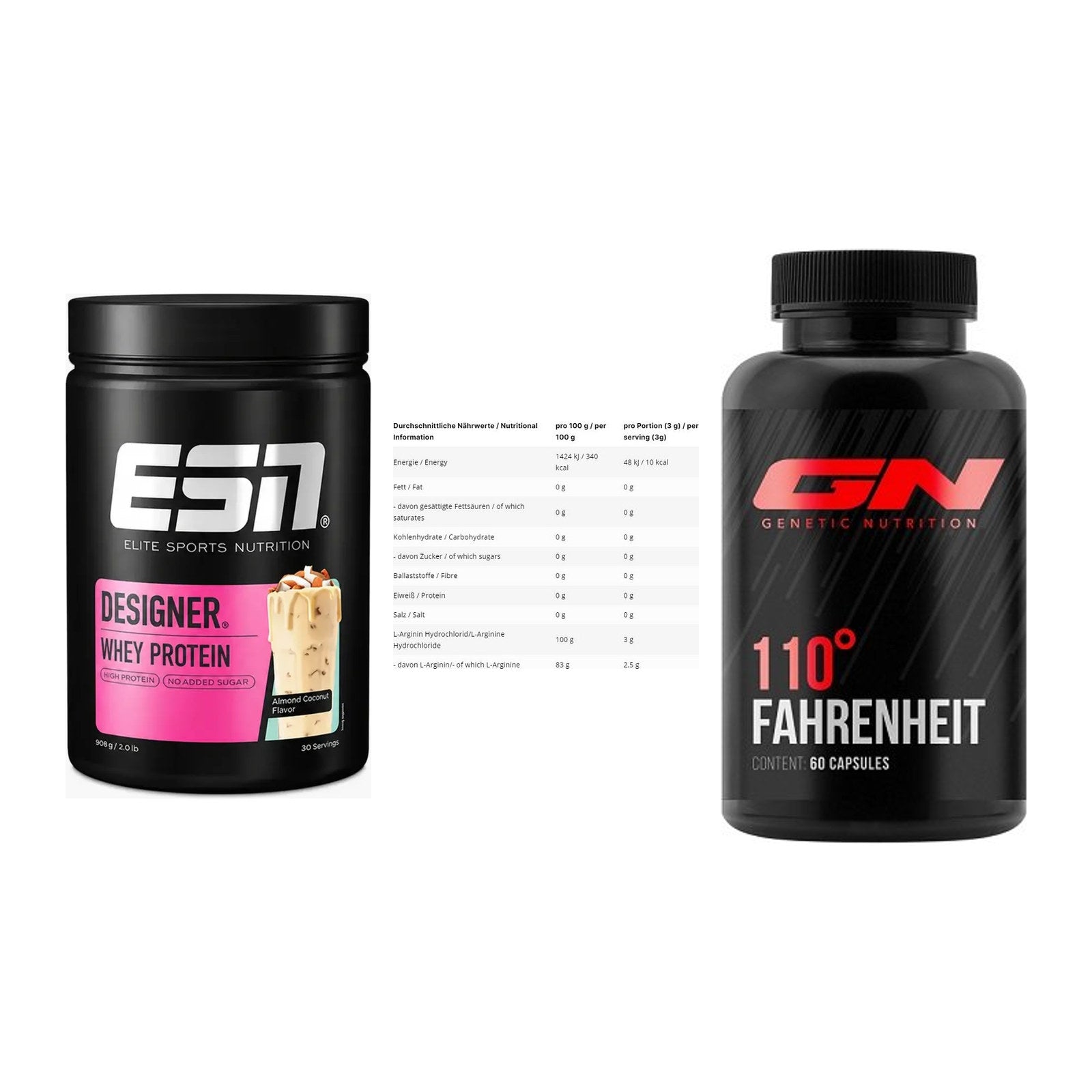 Definitionsphase-Set: ESN Designer + INLEAD L-Argin + GN 110 Fahrenh – alle enthaltenen Artikel