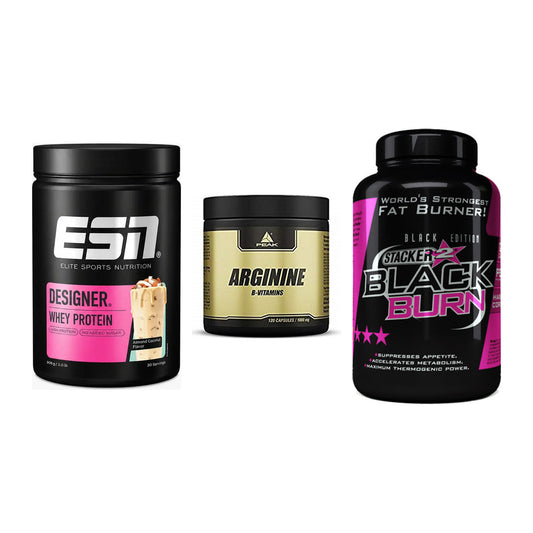 Definitionsphase-Set: ESN Designer + Peak Arginin + Stacker2 Black – alle enthaltenen Artikel