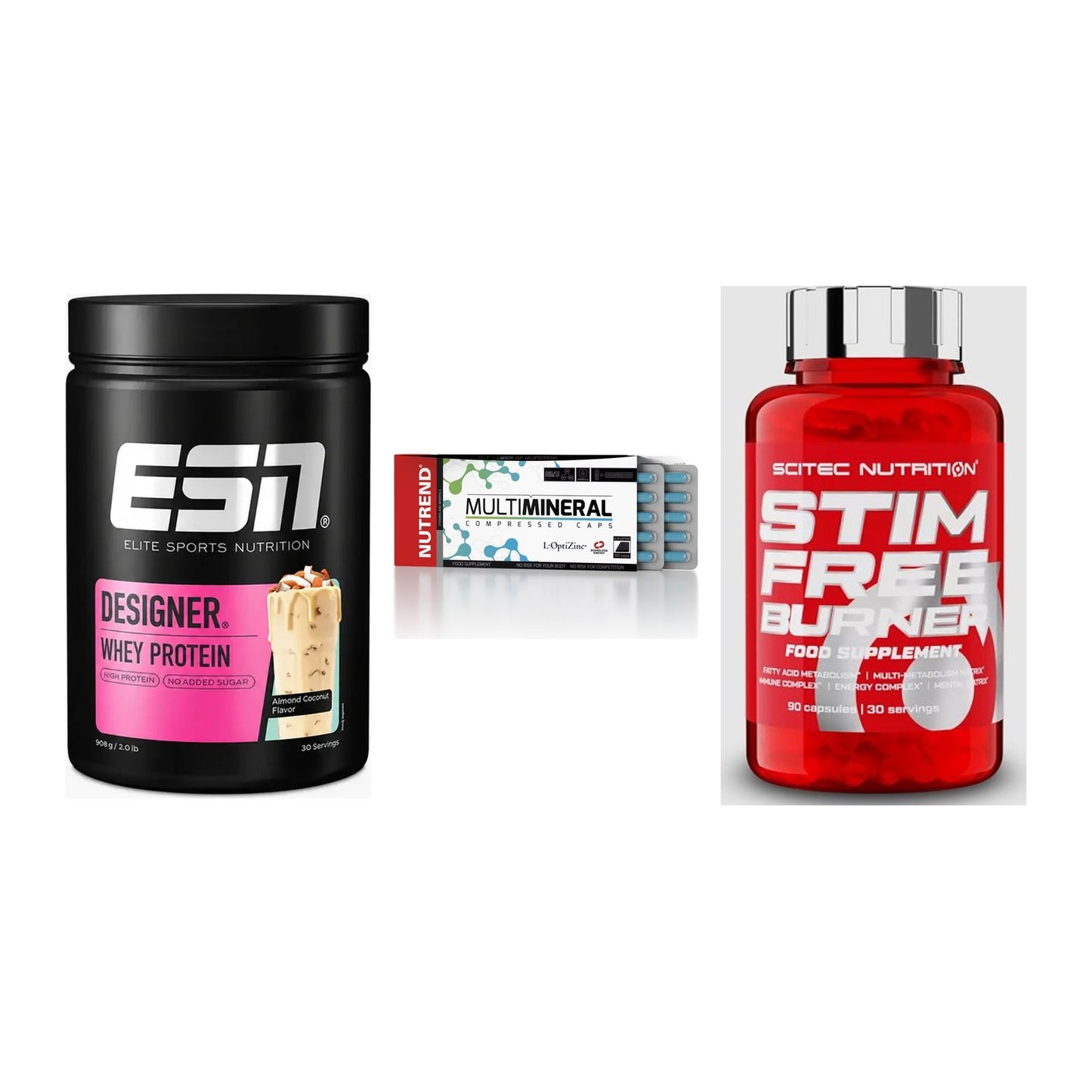 Definitionsphase-Set: ESN Designer + Nutrend Multim + Scitec Stim – alle enthaltenen Artikel