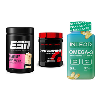 Definitionsphase-Set: ESN Designer + Scitec Arginin + INLEAD Omega-3 – alle enthaltenen Artikel