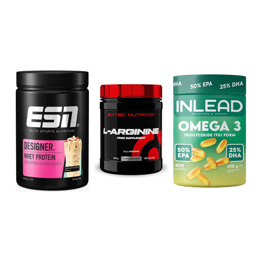 Definitionsphase-Set: ESN Designer + Scitec Arginin + INLEAD Omega-3 – alle enthaltenen Artikel