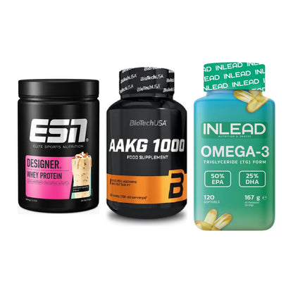 Definitionsphase-Set: ESN Designer + BioTech AAKG + INLEAD Omega-3 – alle enthaltenen Artikel