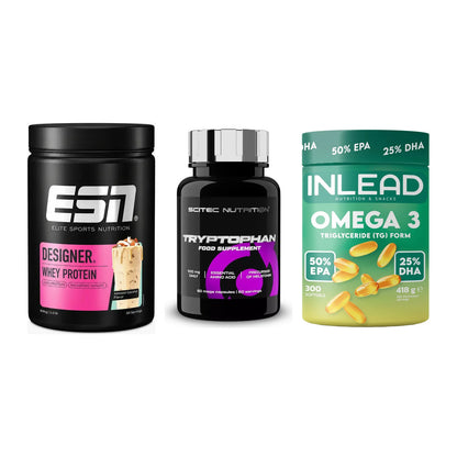 Definitionsphase-Set: ESN Designer + Scitec Tryptop + INLEAD Omega-3 – alle enthaltenen Artikel