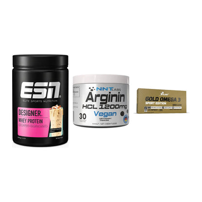 Definitionsphase-Set: ESN Designer + NNT Arginin + Olimp Omega 3 – alle enthaltenen Artikel
