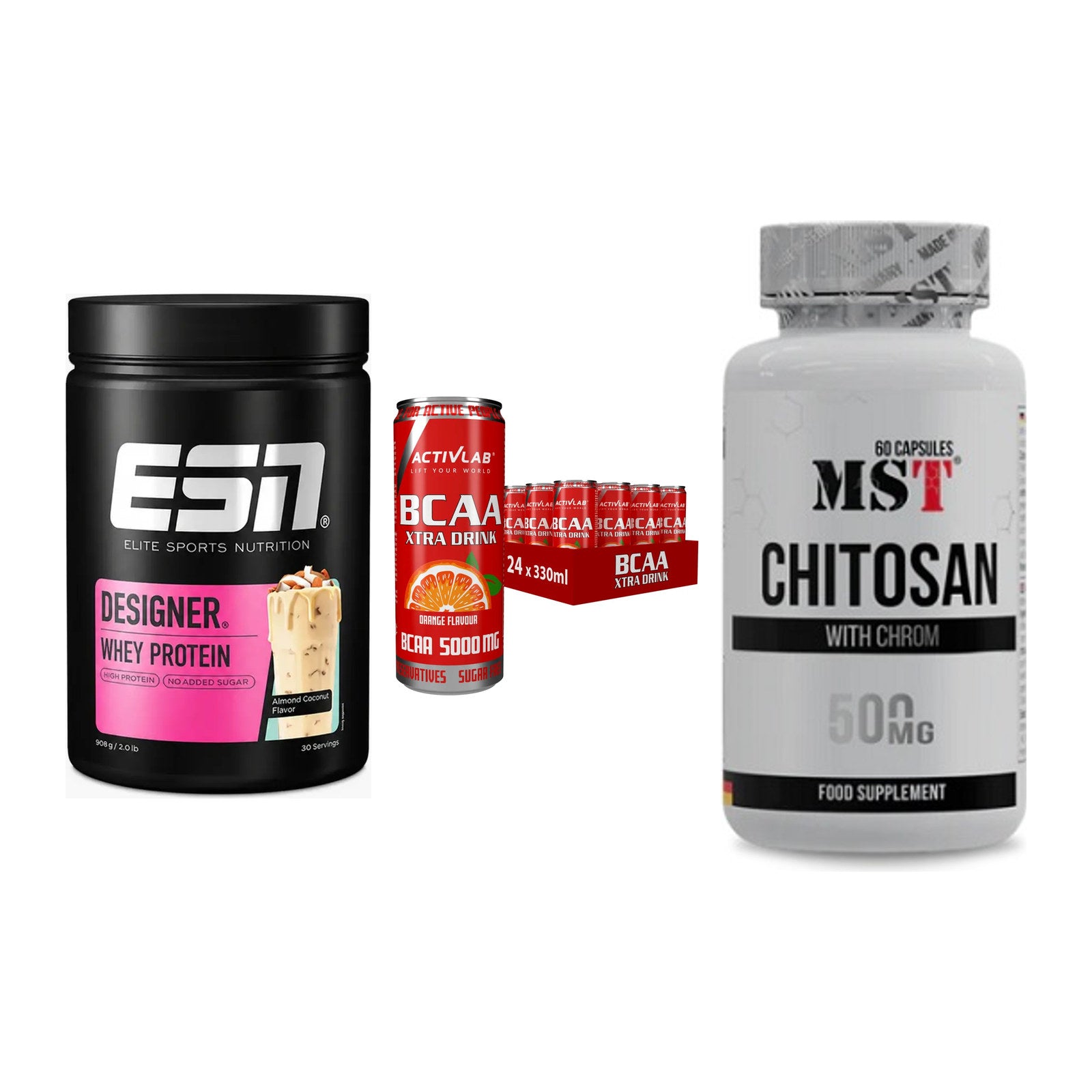 Definitionsphase-Set: ESN Designer + Activlab BCAA + MST Chitosan – alle enthaltenen Artikel