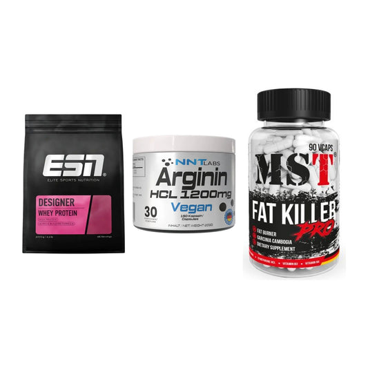 Definitionsphase-Set: ESN Designer + NNT Arginin + MST Fat Killer – alle enthaltenen Artikel