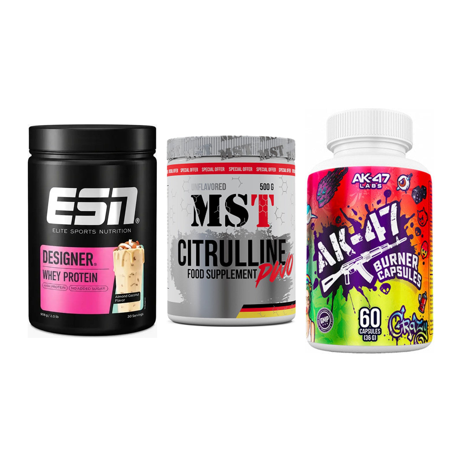 Definitionsphase-Set: ESN Designer + MST Citrulline + AK47 Labs – alle enthaltenen Artikel