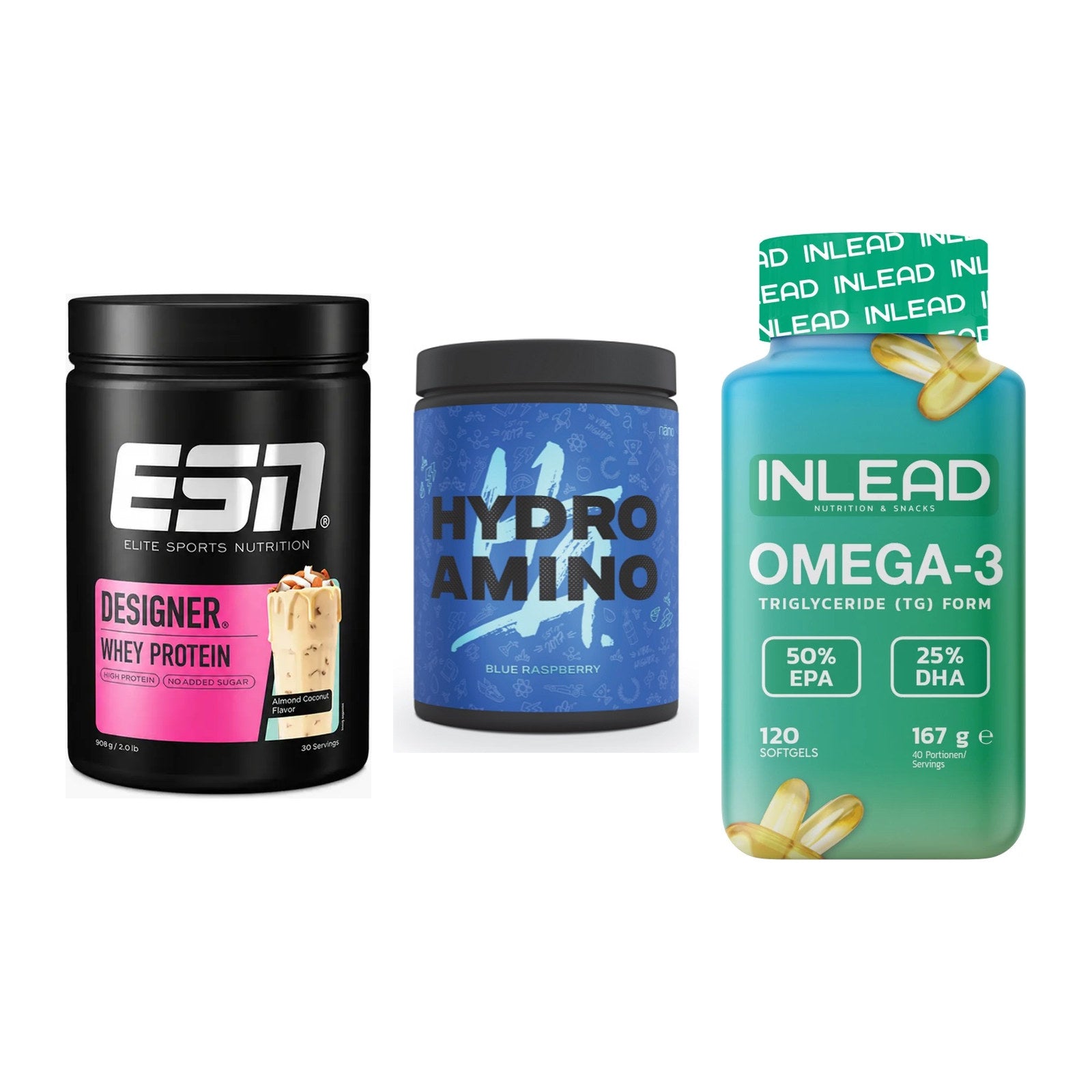 Definitionsphase-Set: ESN Designer + Nanosupps + INLEAD Omega-3 – alle enthaltenen Artikel