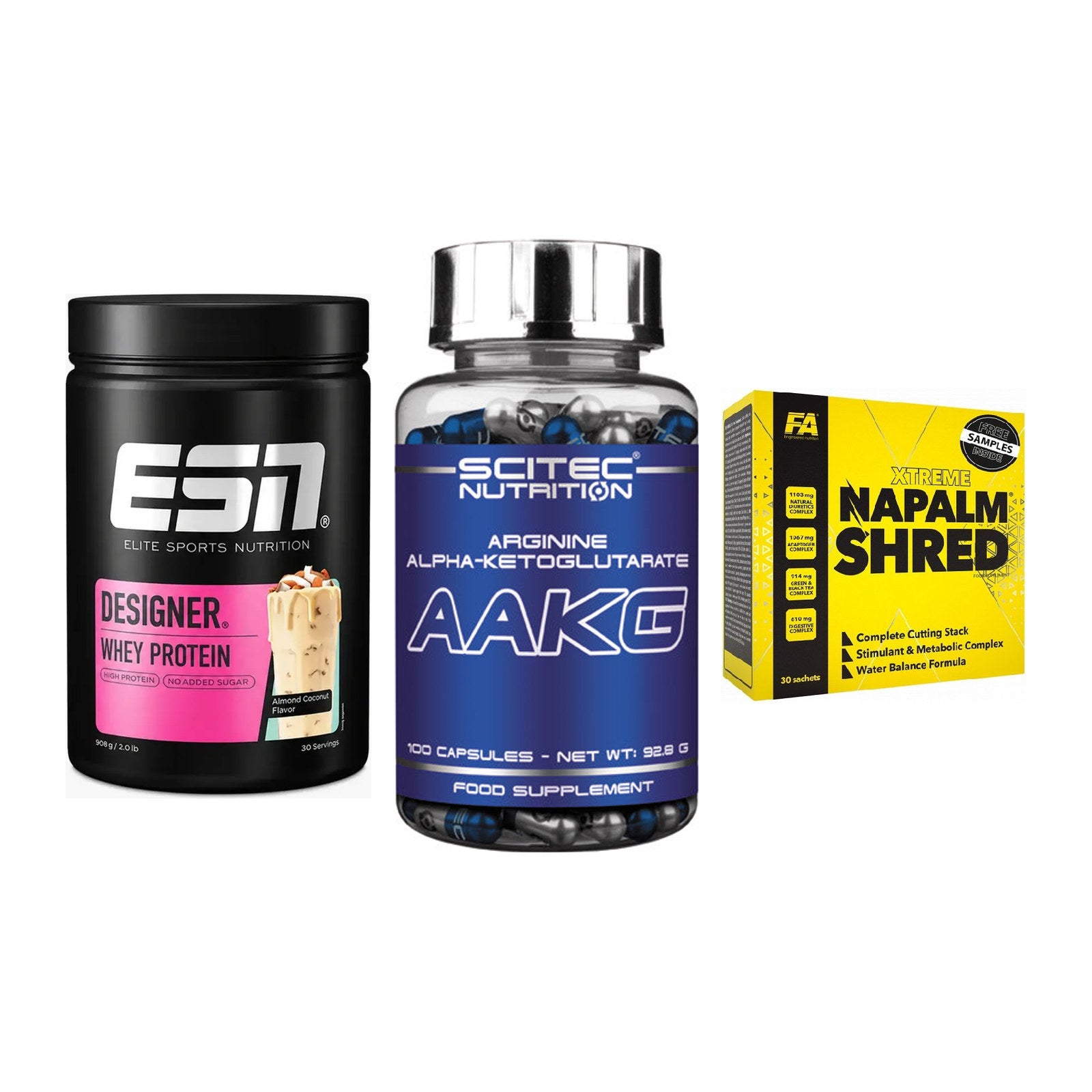 Definitionsphase-Set: ESN Designer + Scitec AAKG + FA Nutrition – alle enthaltenen Artikel