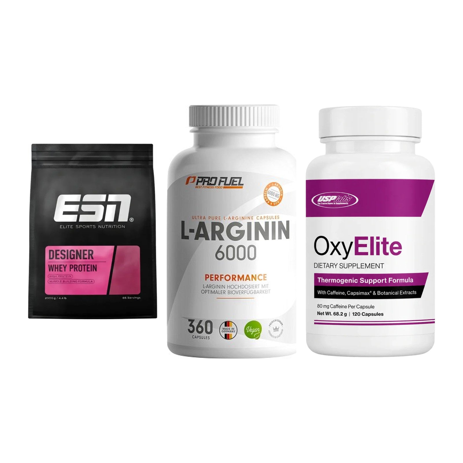 Definitionsphase-Set: ESN Designer + ProFuel L-Argi + USP Labs – alle enthaltenen Artikel
