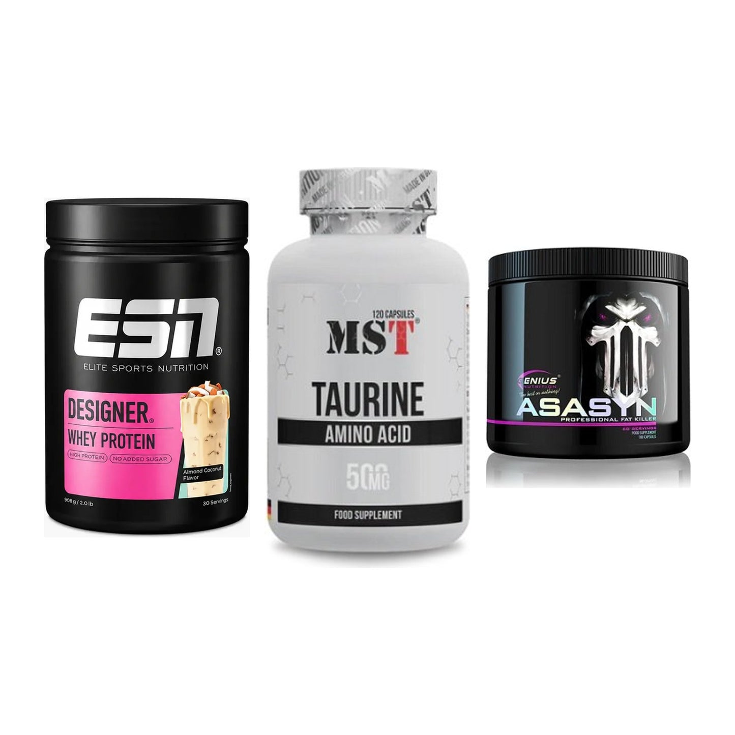 Definitionsphase-Set: ESN Designer + MST Taurine + Genius Nutriti – alle enthaltenen Artikel