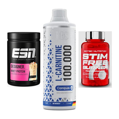 Definitionsphase-Set: ESN Designer + MST L-Carnitin + Scitec Stim – alle enthaltenen Artikel