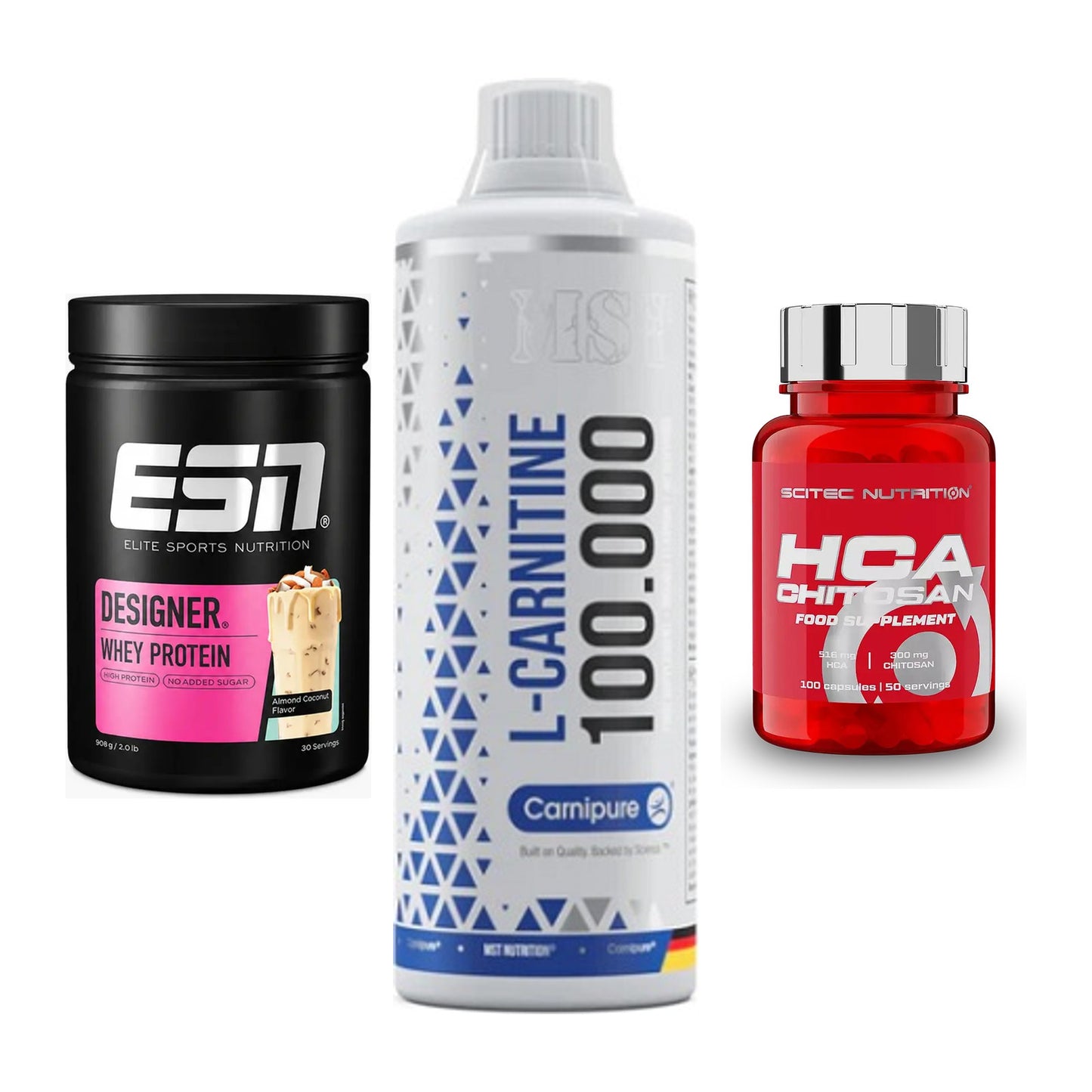 Definitionsphase-Set: ESN Designer + MST L-Carnitin + Scitec HCA-Chi – alle enthaltenen Artikel