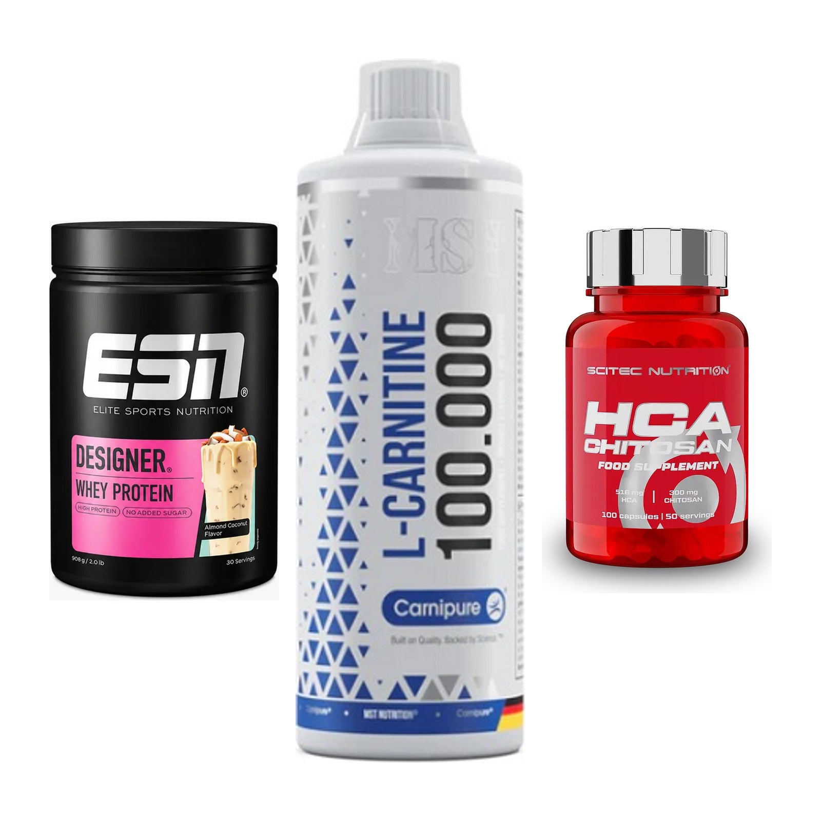 Definitionsphase-Set: ESN Designer + MST L-Carnitin + Scitec HCA-Chi – alle enthaltenen Artikel