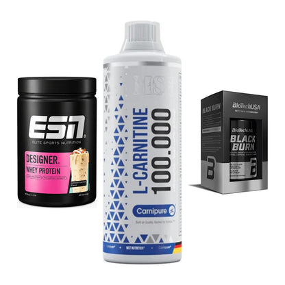 Definitionsphase-Set: ESN Designer + MST L-Carnitin + BioTech Black – alle enthaltenen Artikel