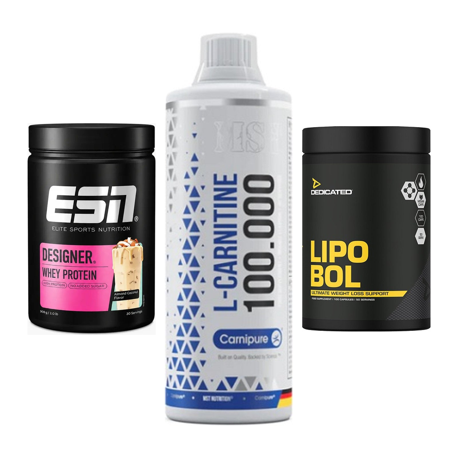 Definitionsphase-Set: ESN Designer + MST L-Carnitin + Dedicated – alle enthaltenen Artikel