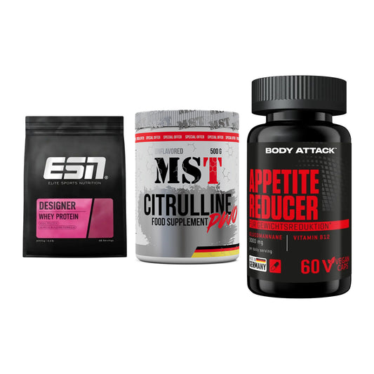 Definitionsphase-Set: ESN Designer + MST Citrulline + Body Attack – alle enthaltenen Artikel
