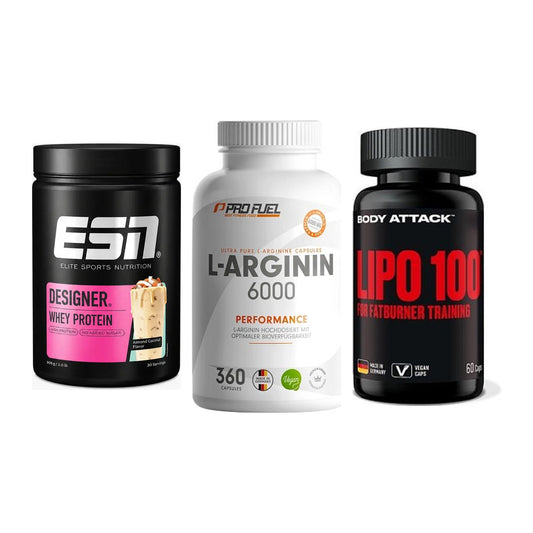 Definitionsphase-Set: ESN Designer + ProFuel L-Argi + Body Attack – alle enthaltenen Artikel