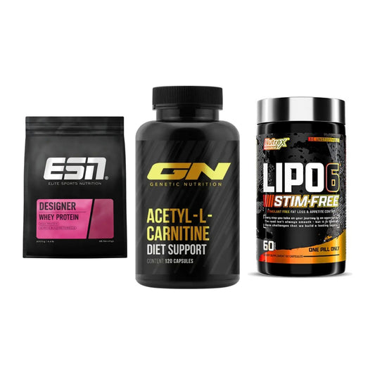 Definitionsphase-Set: ESN Designer + GN Acetyl + Nutrex Lipo 6 – alle enthaltenen Artikel