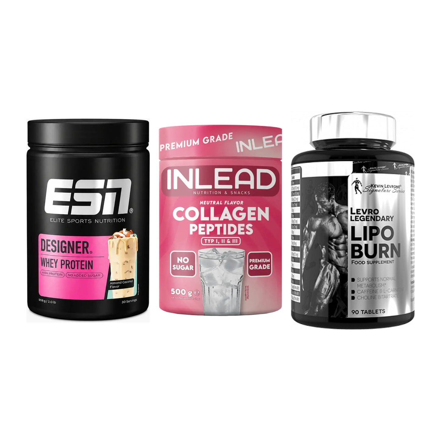 Definitionsphase-Set: ESN Designer + INLEAD Collage + Kevin Levrone – alle enthaltenen Artikel