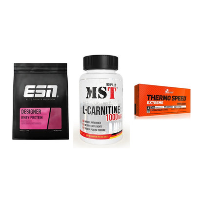 Definitionsphase-Set: ESN Designer + MST L-Carnitin + Olimp Thermo – alle enthaltenen Artikel