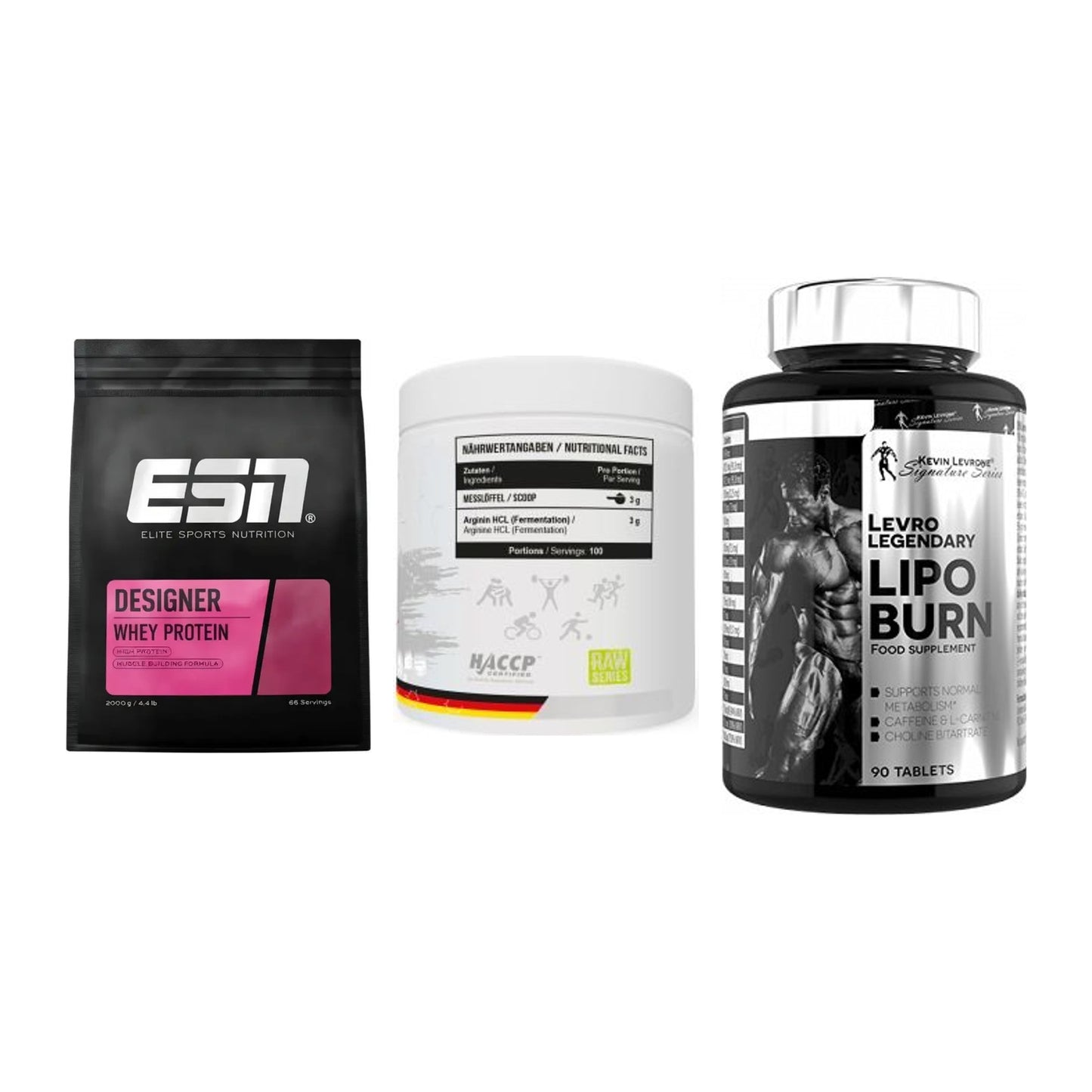Definitionsphase-Set: ESN Designer + MST Arginine + Kevin Levrone – alle enthaltenen Artikel