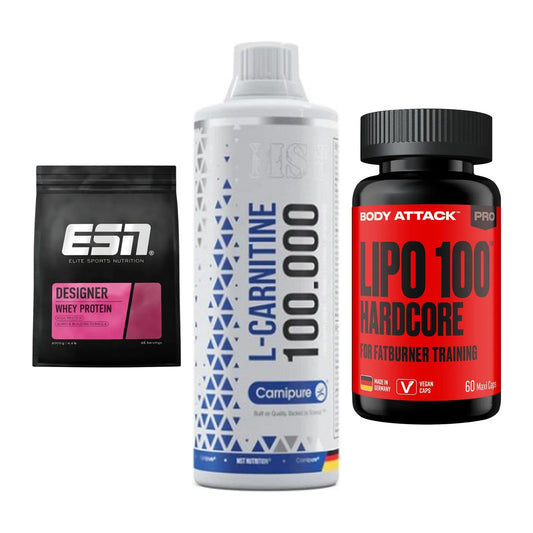 Definitionsphase-Set: ESN Designer + MST L-Carnitin + Body Attack – alle enthaltenen Artikel