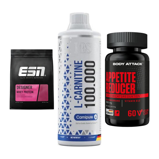 Definitionsphase-Set: ESN Designer + MST L-Carnitin + Body Attack – alle enthaltenen Artikel