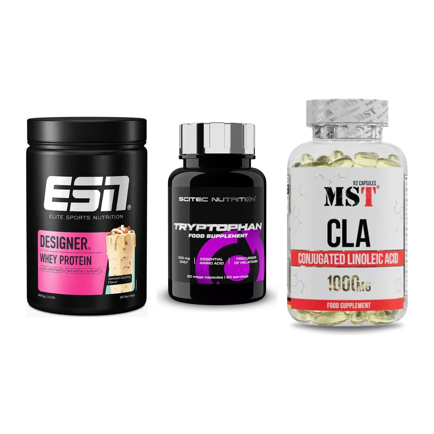 Definitionsphase-Set: ESN Designer + Scitec Tryptop + MST CLA 1000mg – alle enthaltenen Artikel