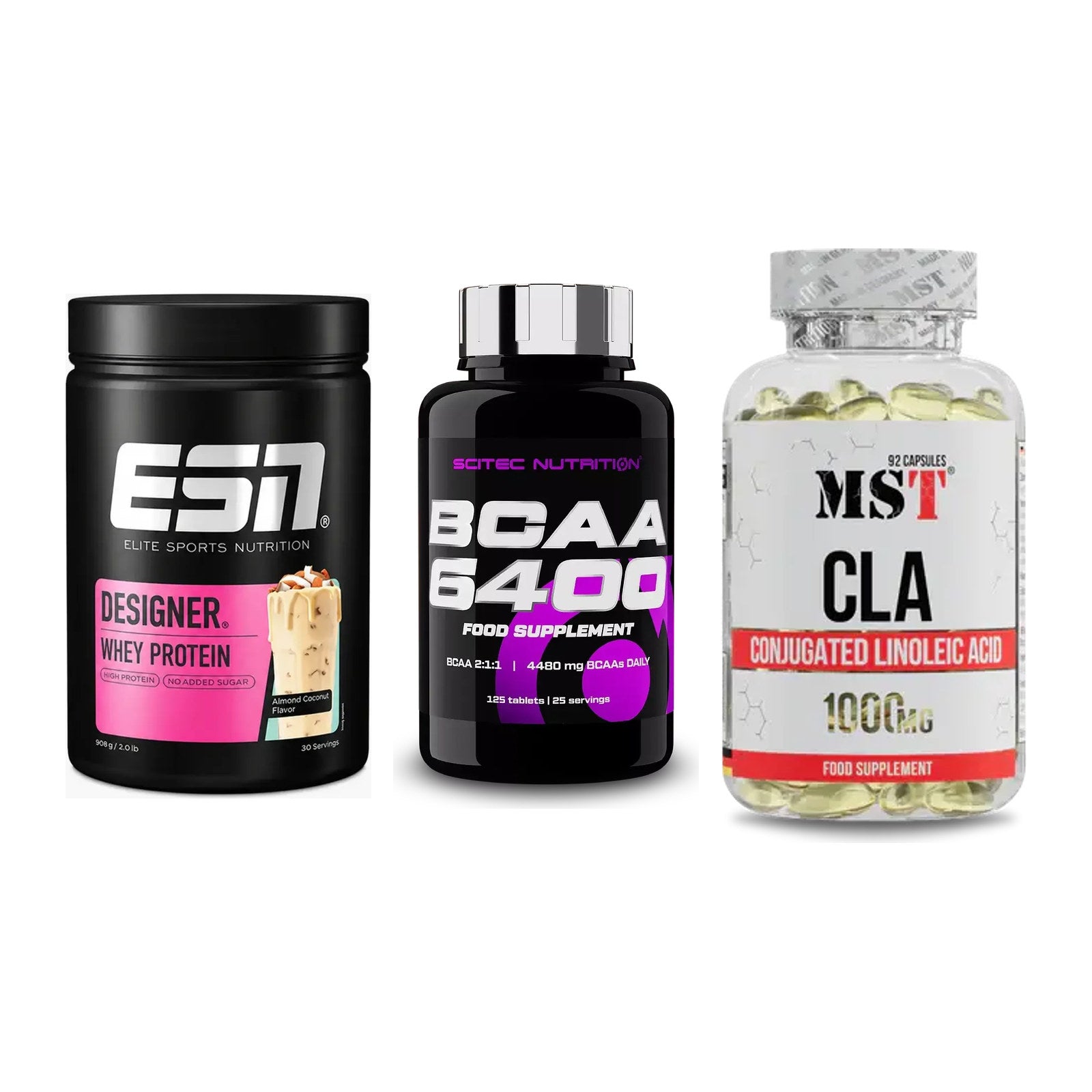 Definitionsphase-Set: ESN Designer + Scitec BCAA + MST CLA 1000mg – alle enthaltenen Artikel