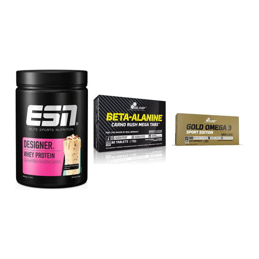 Definitionsphase-Set: ESN Designer + Olimp Beta-Ala + Olimp Omega 3 – alle enthaltenen Artikel