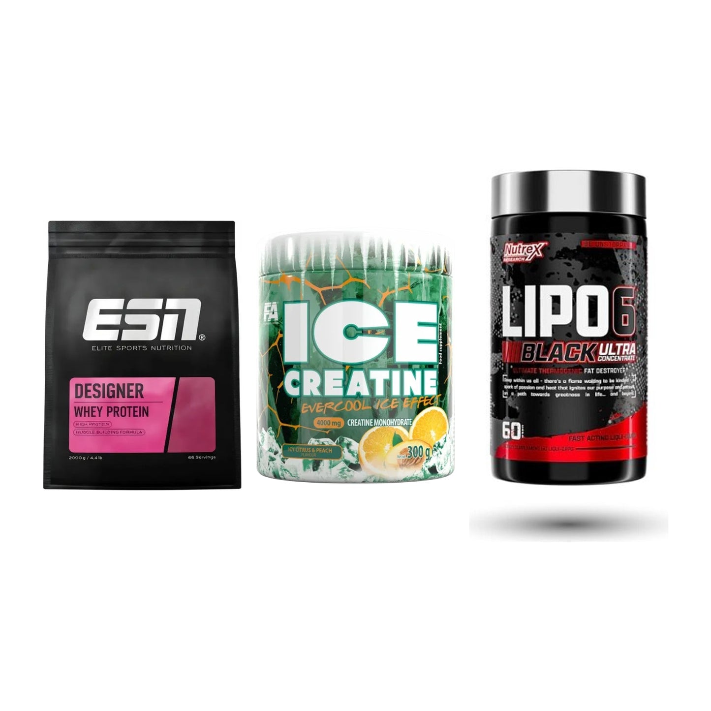 Definitionsphase-Set: ESN Designer + FA Nutrition + Nutrex Lipo 6 – alle enthaltenen Artikel