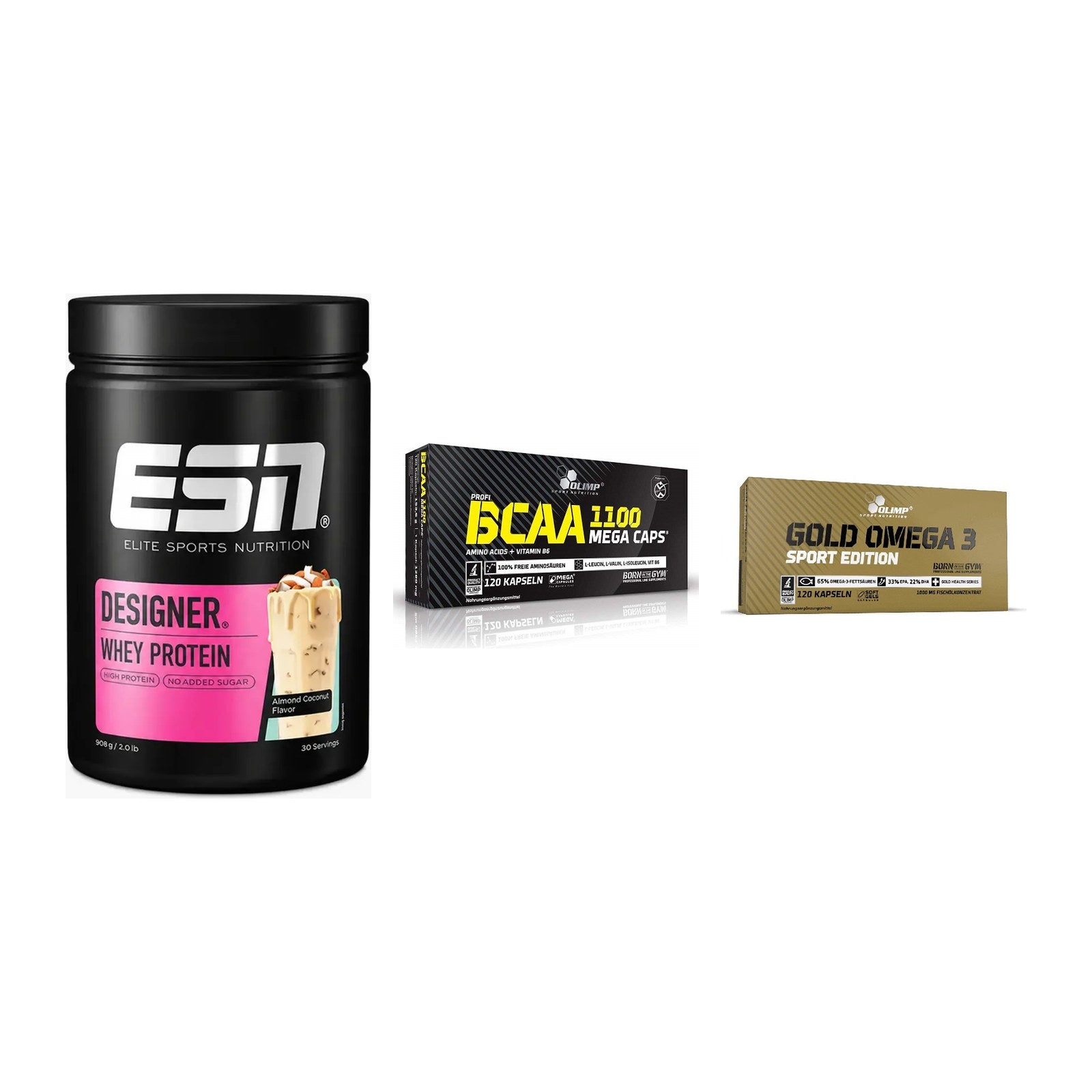 Definitionsphase-Set: ESN Designer + Olimp BCAA + Olimp Omega 3 – alle enthaltenen Artikel