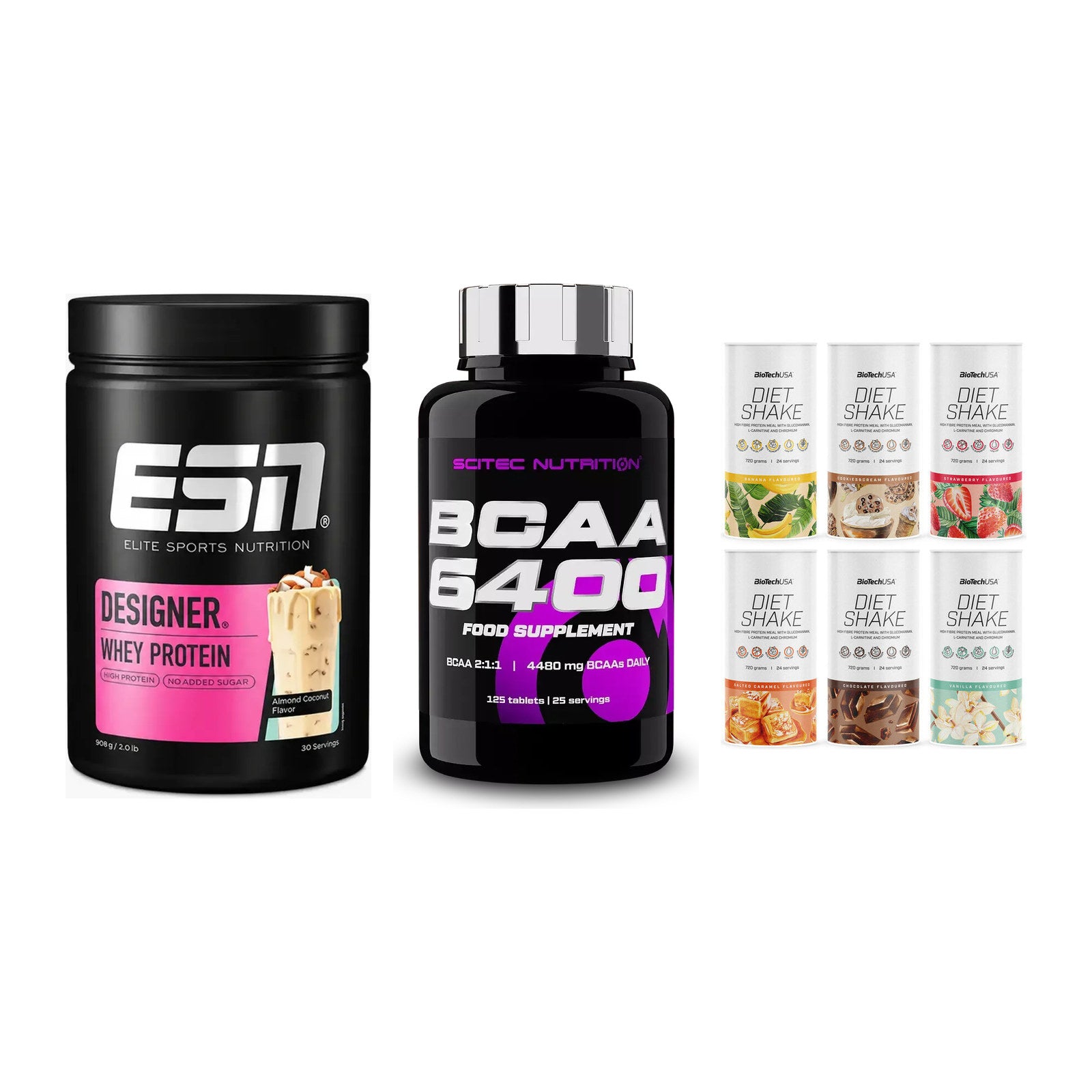 Definitionsphase-Set: ESN Designer + Scitec BCAA + BioTech Diet – alle enthaltenen Artikel