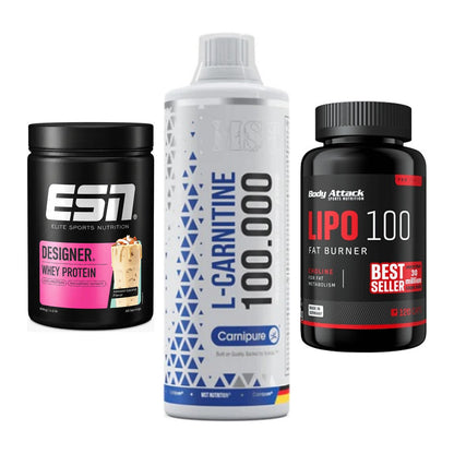 Definitionsphase-Set: ESN Designer + MST L-Carnitin + Body Attack – alle enthaltenen Artikel