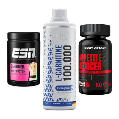 Definitionsphase-Set: ESN Designer + MST L-Carnitin + Body Attack – alle enthaltenen Artikel