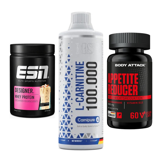 Definitionsphase-Set: ESN Designer + MST L-Carnitin + Body Attack – alle enthaltenen Artikel
