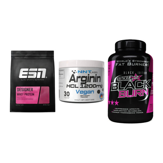 Definitionsphase-Set: ESN Designer + NNT Arginin + Stacker2 Black – alle enthaltenen Artikel