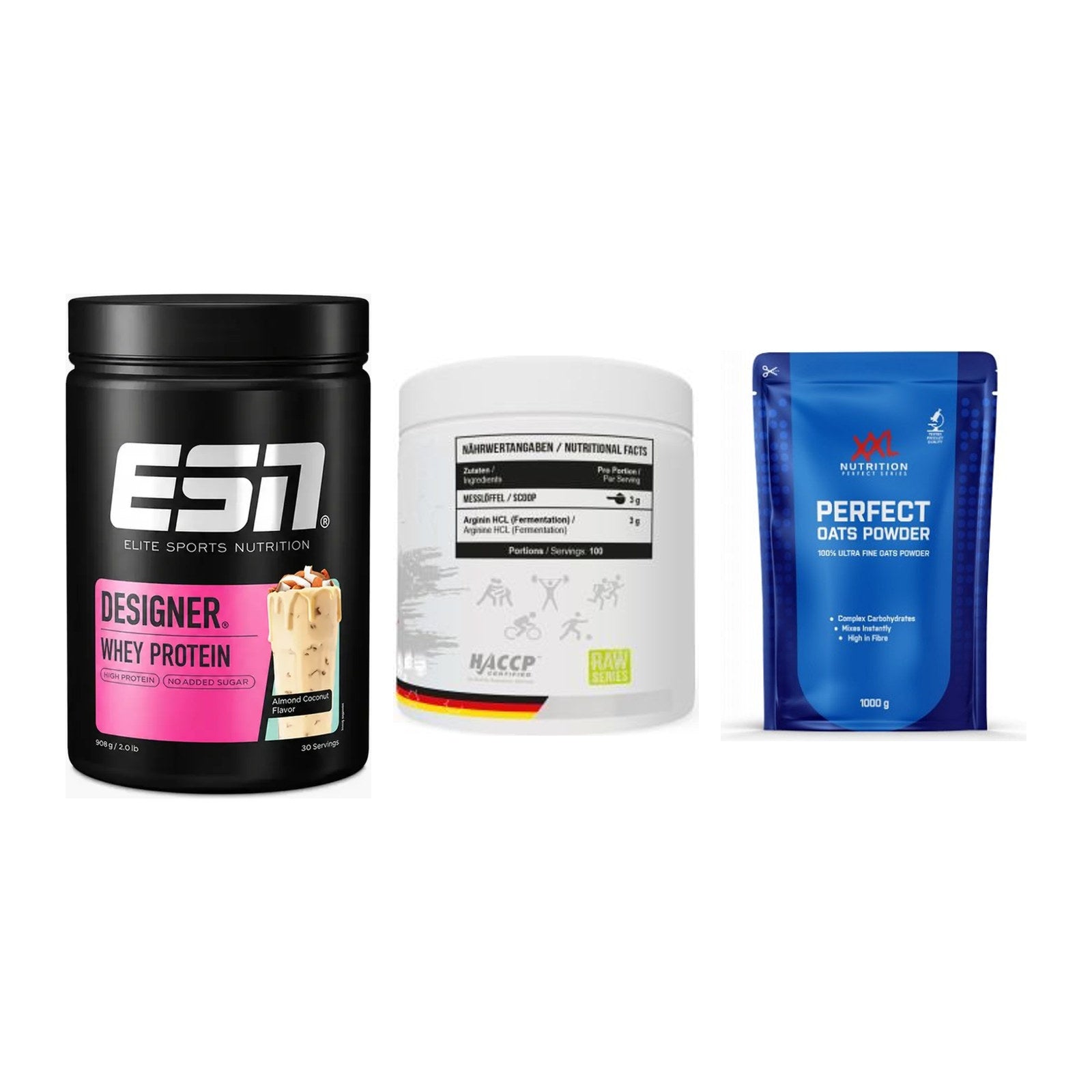 Definitionsphase-Set: ESN Designer + MST Arginine + XXL Nutrition – alle enthaltenen Artikel