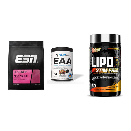 Definitionsphase-Set: ESN Designer + NNT EAA + Nutrex Lipo 6 – alle enthaltenen Artikel