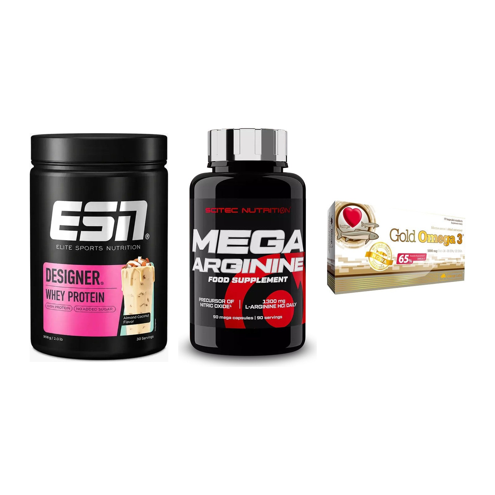 Definitionsphase-Set: ESN Designer + Scitec Mega + Olimp Omega 3 – alle enthaltenen Artikel