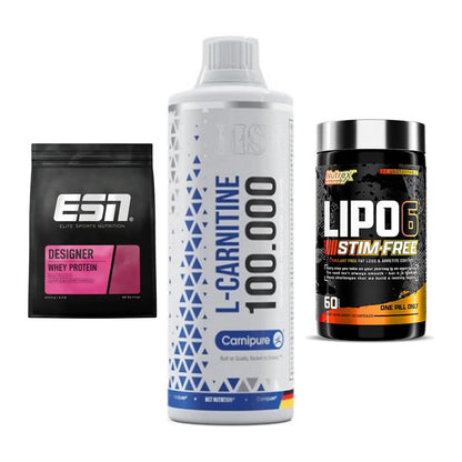 Definitionsphase-Set: ESN Designer + MST L-Carnitin + Nutrex Lipo 6 – alle enthaltenen Artikel