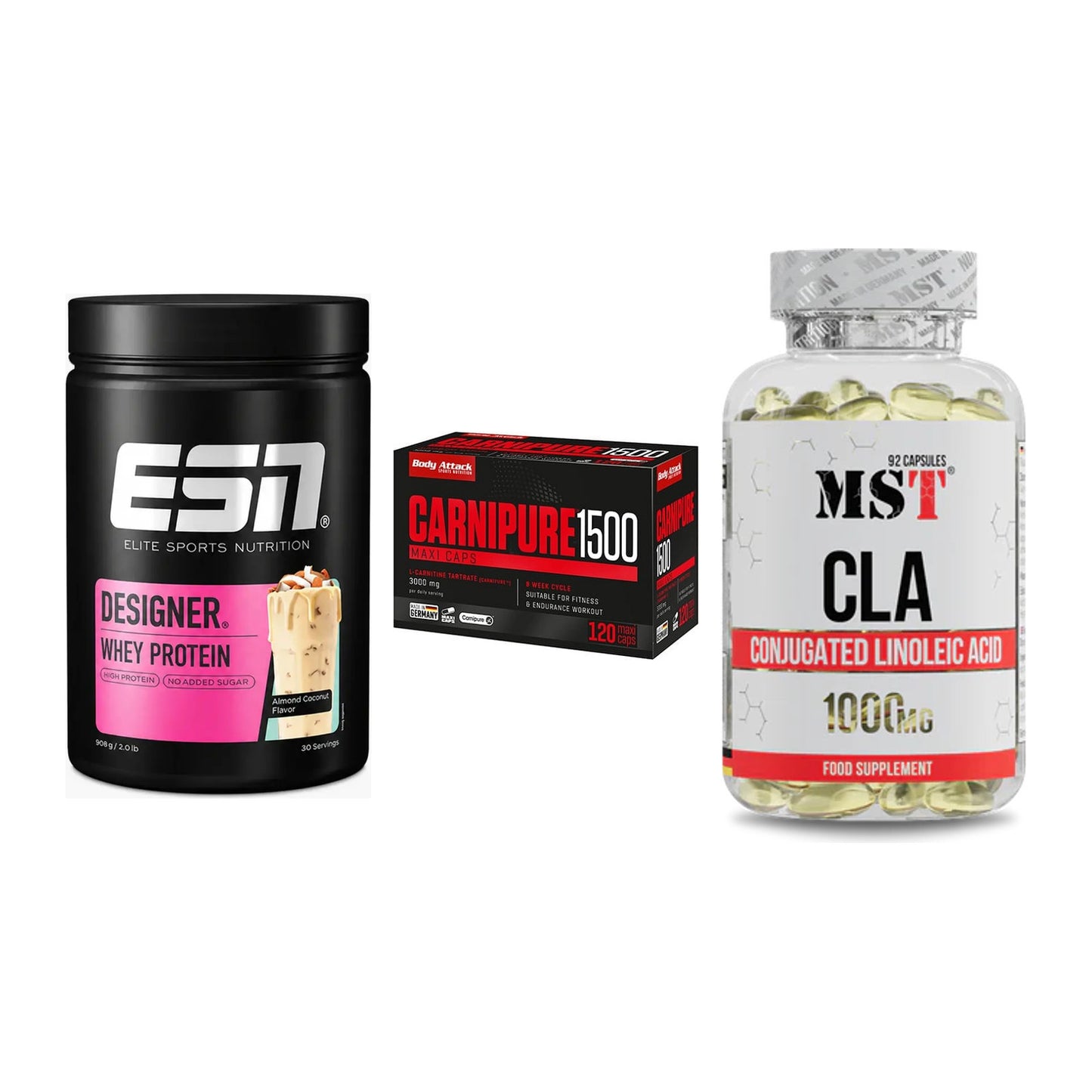 Definitionsphase-Set: ESN Designer + Body Attack + MST CLA 1000mg – alle enthaltenen Artikel