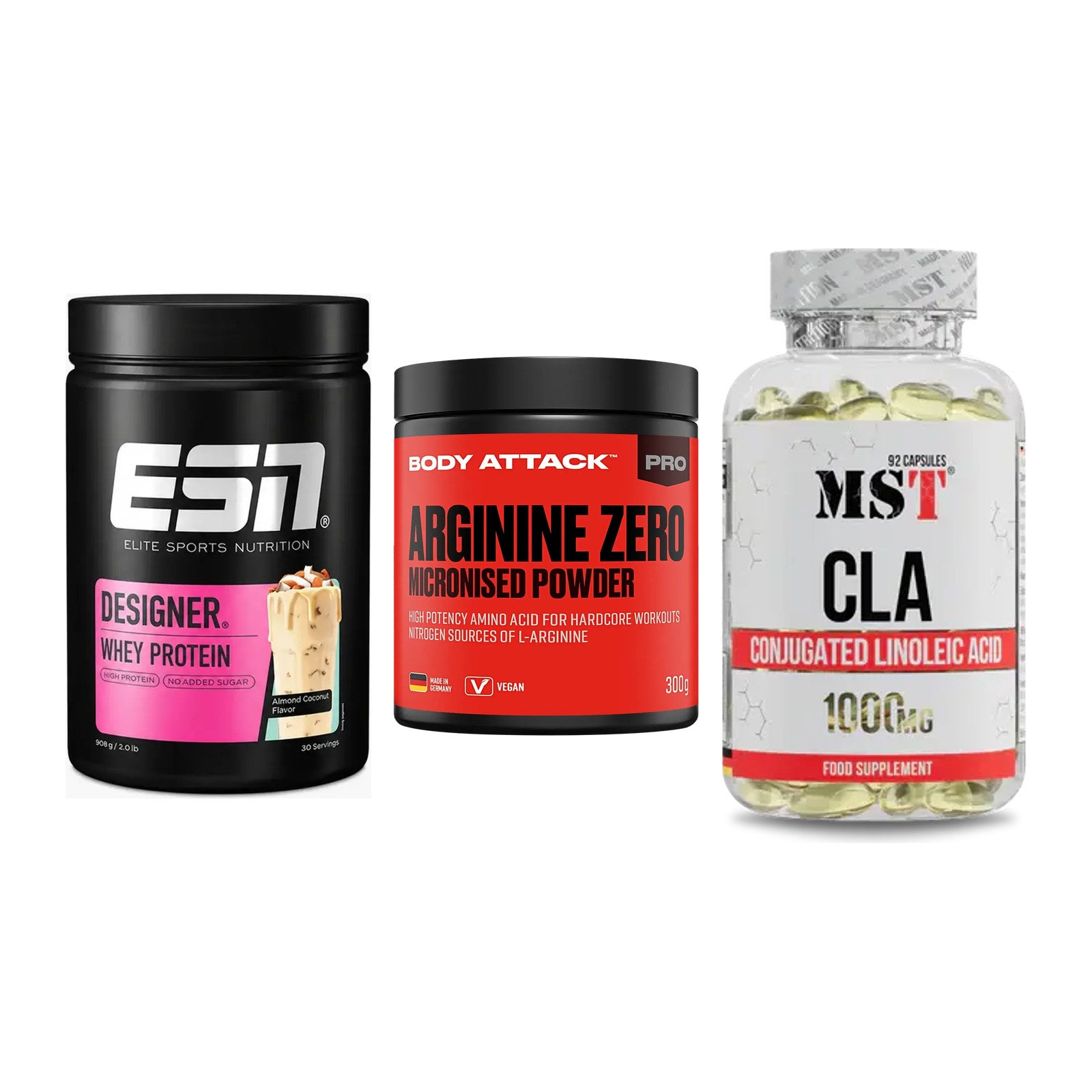 Definitionsphase-Set: ESN Designer + Body Attack + MST CLA 1000mg – alle enthaltenen Artikel