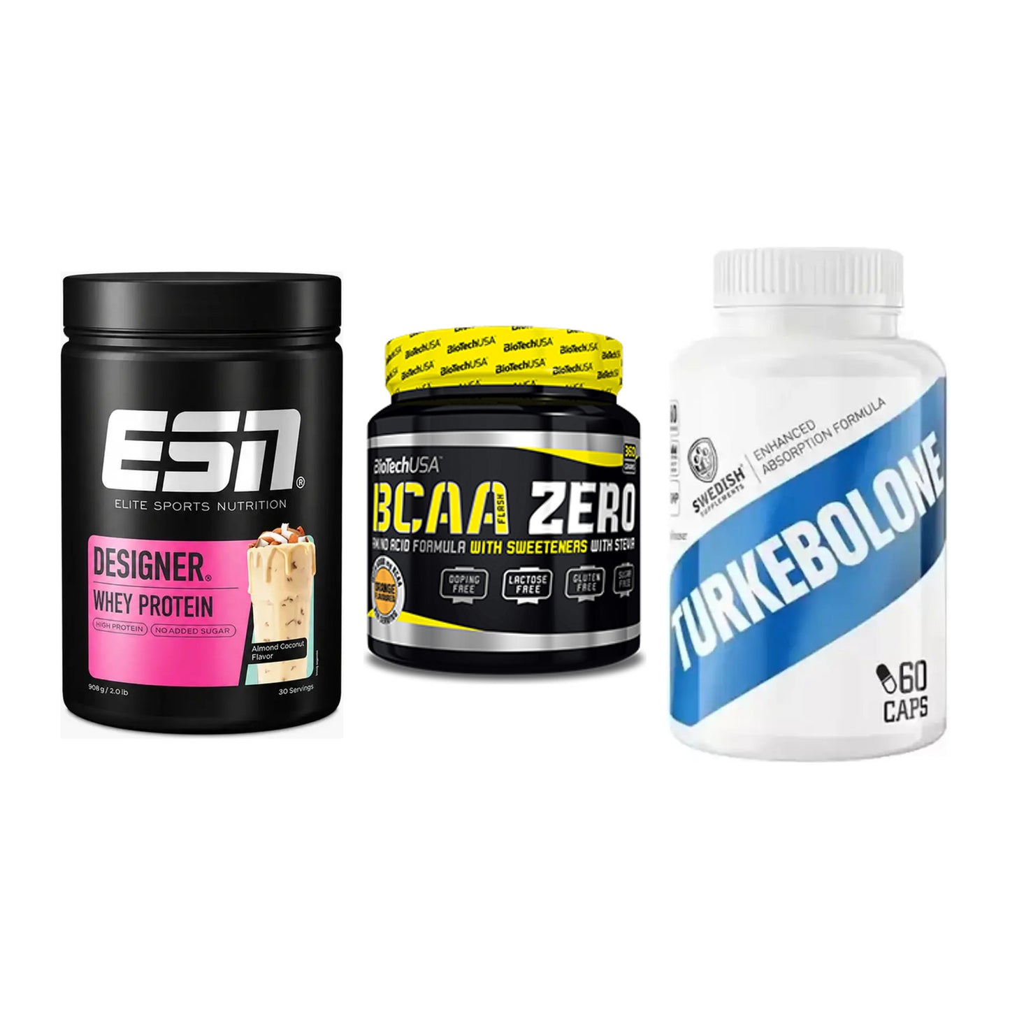 Definitionsphase-Set: ESN Designer + BioTech BCAA + Swedish Supple – alle enthaltenen Artikel