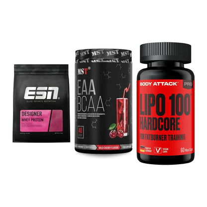 Definitionsphase-Set: ESN Designer + MST EAA & BCAA + Body Attack – alle enthaltenen Artikel