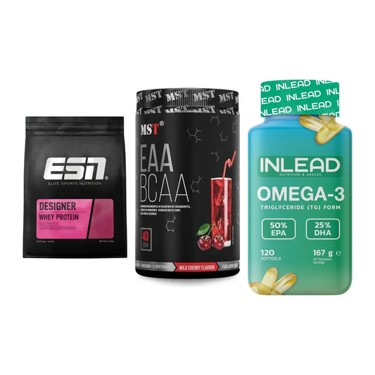 Definitionsphase-Set: ESN Designer + MST EAA & BCAA + INLEAD Omega-3 – alle enthaltenen Artikel