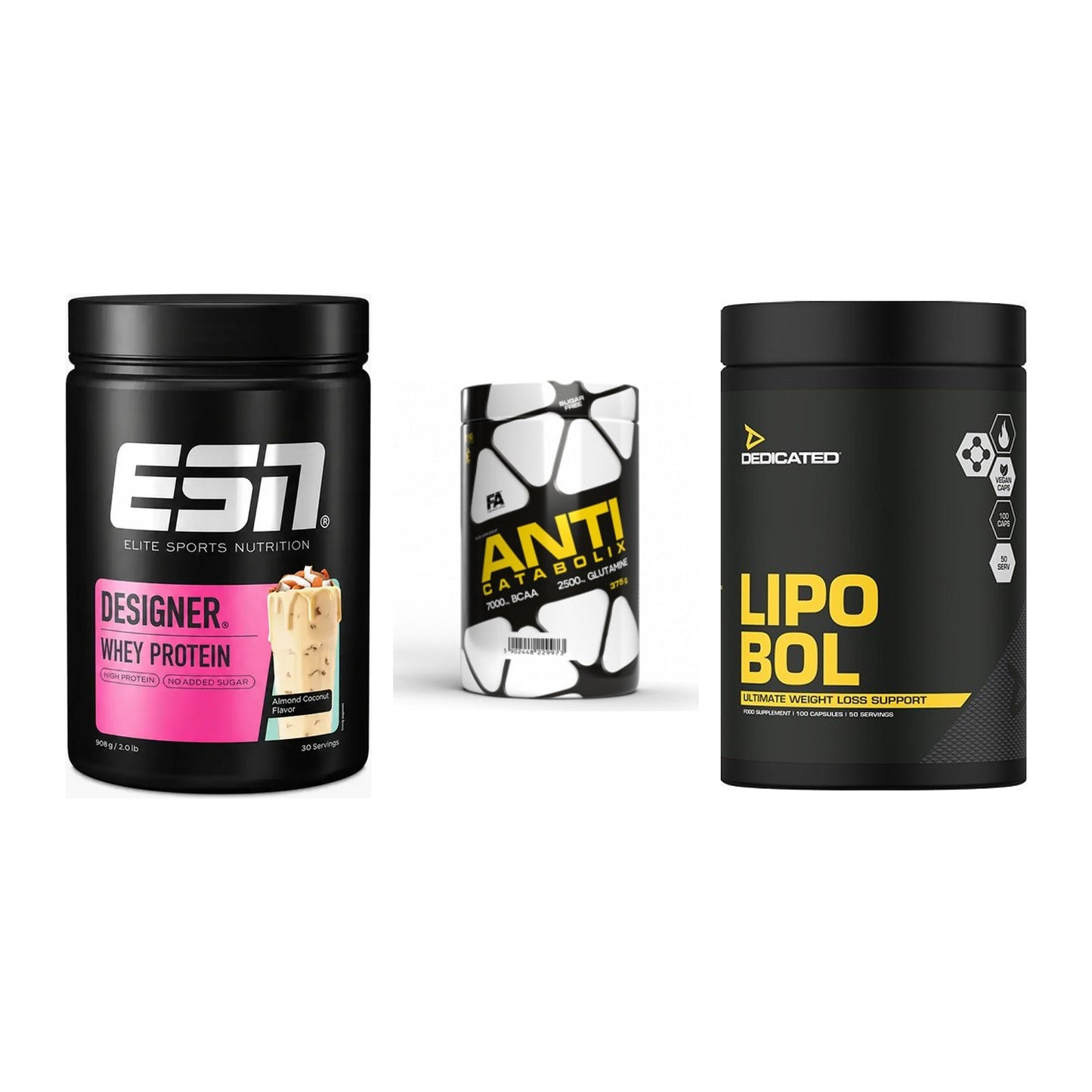 Definitionsphase-Set: ESN Designer + FA Nutrition + Dedicated – alle enthaltenen Artikel