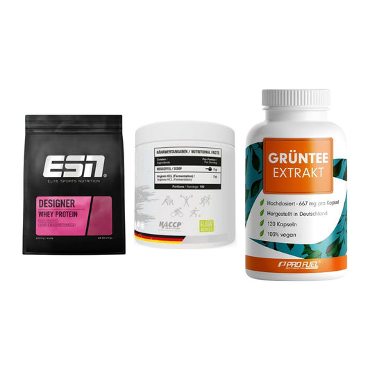 Definitionsphase-Set: ESN Designer + MST Arginine + ProFuel Grünte – alle enthaltenen Artikel